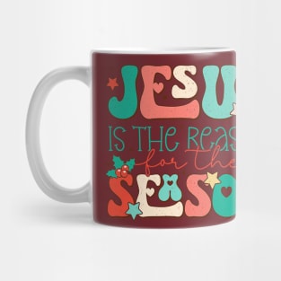 Jesus Is The Reason For The Season Christian Santa Christmas Mug